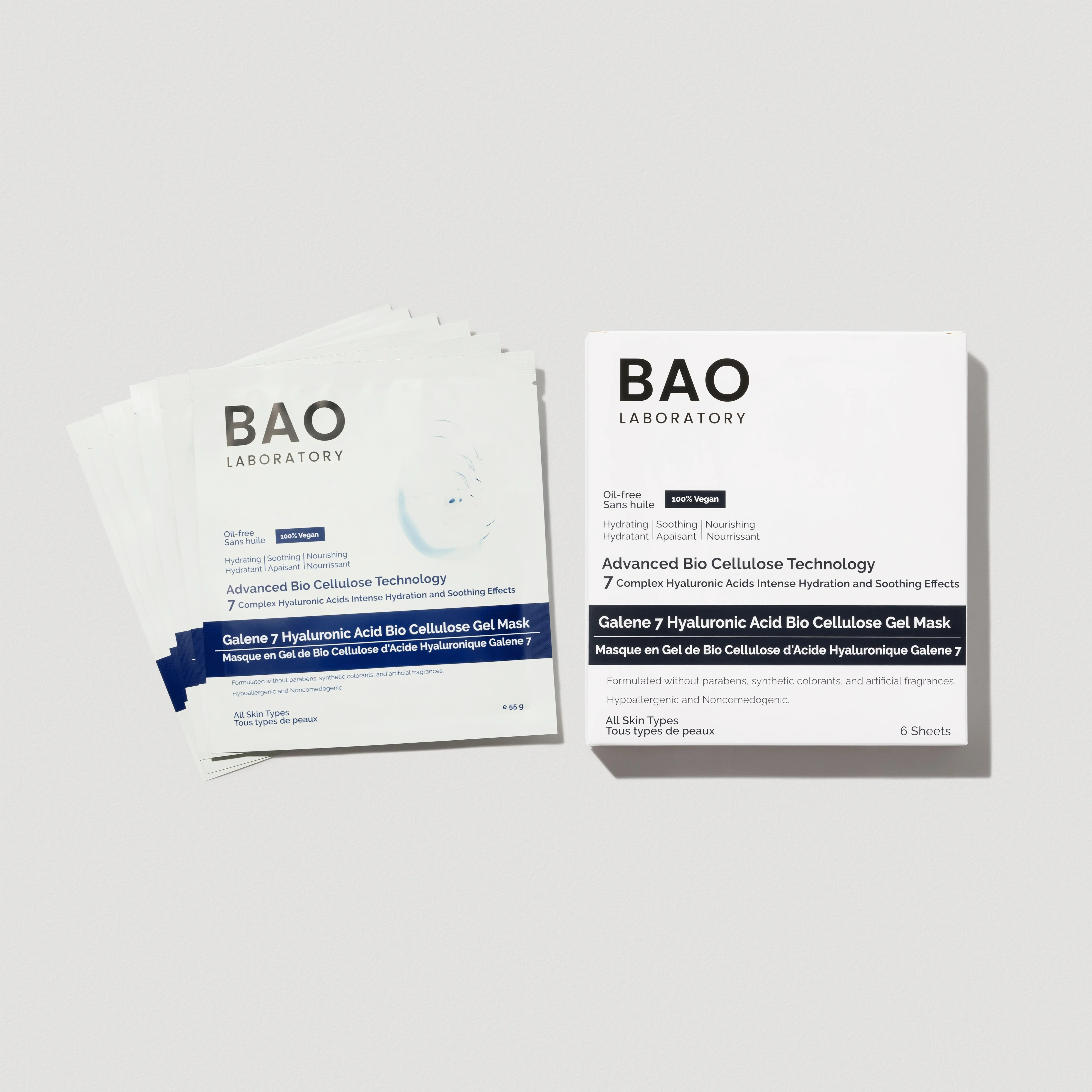 BAO Laboratory Galene 7 Bio Cellulose Gel Mask with 7 Molecular Weights of Hyaluronic Acid