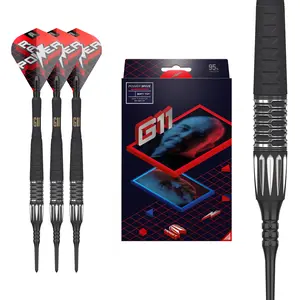 Target Darts Phil Taylor Gen 11 Power 9-Five Soft Tip Darts, 95% Tungsten Raw Power G11 | Generation 11 Phil Taylor Darts, Player Edition Dart Set with Pixel Tips, Electronic Soft Tip Darts