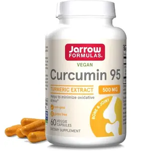 Jarrow Formulas Curcumin 95 Supplement - Turmeric Extract Supplement, 500 mg for Antioxidant & Joint Support, 60 Capsules