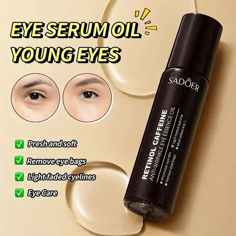 Anti-Aging Cassia Extract Eye Serum - Dark Circles Treatment, Brightening, Puffiness Reduction, Skin Tightening, Wrinkle Inhibition, Suitable for All Skin Types, Single Item