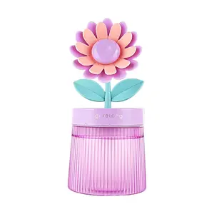 Golden Lion Sunflower Humidifier - USB Mini Desk Humidifier for Home & Office, Purple (9.6x9.6x20CM)