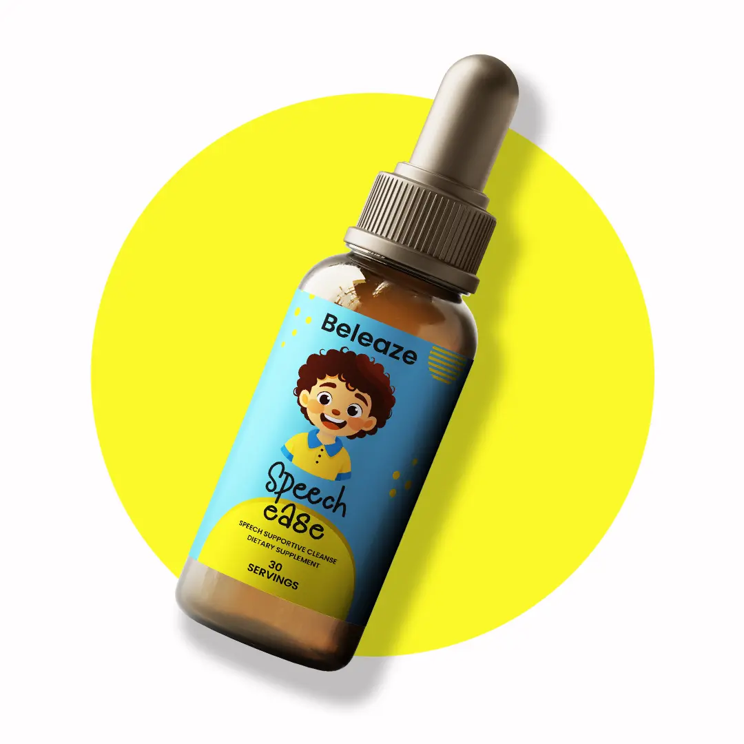 Beleaze Speech Ease Kids Detox Drops – Zeolite Supplement with Vitamin B12 & D3 – Supports Cognitive Growth & Speech Development – Gluten-Free, Sugar-Free (30 Servings)