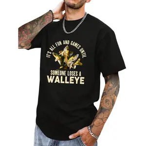Fun Carp-Eye Fish Fishing T-Shirt | "It's All Fun and Games Until Someone Loses a Carp-Eye Fish" Slogan, Featuring a Carp-Eye Fish Graphic — All-Season Casual Wear — A Great Gift for Anglers