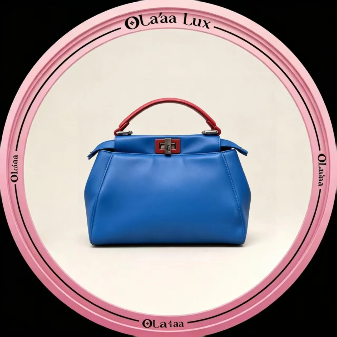 Pre-owned FENDI PEEKABOO LIMITED EDITION COLOR BLOCK TOP HANDLE BAG C19497055956