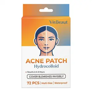 72 Count Multi-Size Emergency Hydrocolloid Acne Patches, Invisible Pimple Stickers for Face Cheeks Forehead