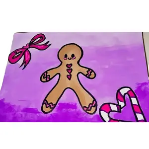 Pink Gingerbread Paint and Sip Kit