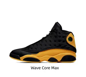 Sleek Black High-Tops with Golden Yellow Accents