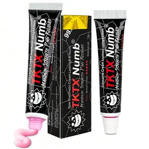 TKTX Tattoo Numbing Cream 99.9% Limited Edition Very Strong Tattoo External Cream, Relief Cream for Tattoos, Waxing, Microneedling (10g-Black).