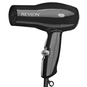 REVLON Essentials Compact Hair Dryer, Travel-Ready Blow Dryer | 1875 Watts Lightweight Design, Salon-Style Results (Black)