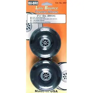 DU-BRO Low Bounce Treaded Wheels 3-1/2 (2)  DUB350T