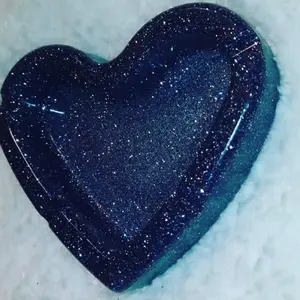 Heart Shaped Ashtray - Dark Blue Heart Design, Lighter Color, Ideal for Gifting