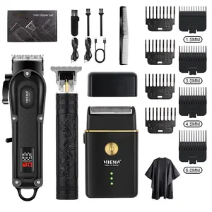Men's Rechargeable, Electric Shaver & Kit, Professional Grooming Tools, USB Charging, Home Use Accessories Included, Hair Trimmer Set