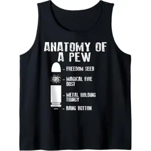 [Sale Up To 45%] - Anatomy Of A Pew Art Tank Top, Funny Gun Lover Bullet-Proof Gift Sleeveless Tee