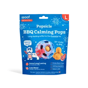 WOOF Refill BBQ Pops & Summer Pupsicle Favorite Distraction Grain-Free Smokey Beef Flavor Lickable Dog Treats