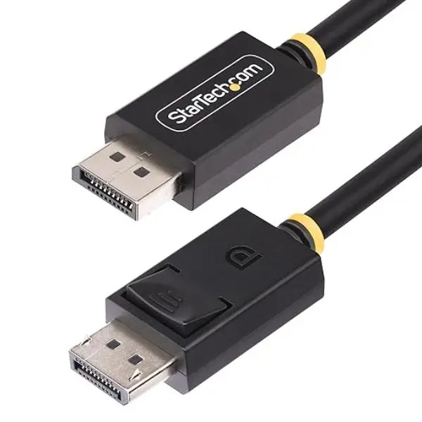 StarTech VESA-Certified DP 2.1 Cable - 10 ft Black Tech Accessory with Aluminum Connector, 32-ch Audio Support, Protection for UHBR10-Enabled DisplayPort Devices