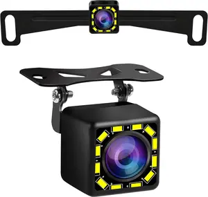 License Plate Frame Backup Camera, 12 LEDs Night Vision Car Rear View Camera,170° Viewing Angle Waterproof Backup Camera Vehicle,Reversing Assist Security