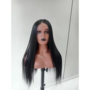 Glueless 26 Inch Long Straight Wig for Women, 7*6 Transparent Lace Front Wigs without Bangs, Pre-Plucked Heat Resistant Synthetic Wig for Daily & Party Use, Perfect Gift for Girls.
