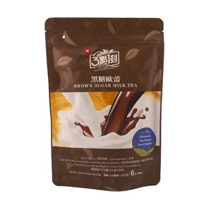 3:15PM Taiwan Brown Sugar Bubble Milk Tea Latte - Instant Oolong Tea Drink Mix, 6 Sachets (20g Each) - Authentic Taiwanese Flavor, Easy to Brew