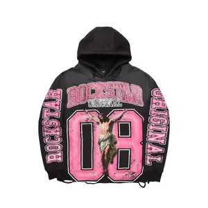 Fields Black Distressed Graphic Hoodie