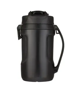 Fit Water Jug with AUTOSPOUT Lid, 64 Fluid Ounces, BPA-Free, Leak-Proof, Black Drinkware Bottles Wide Mouth