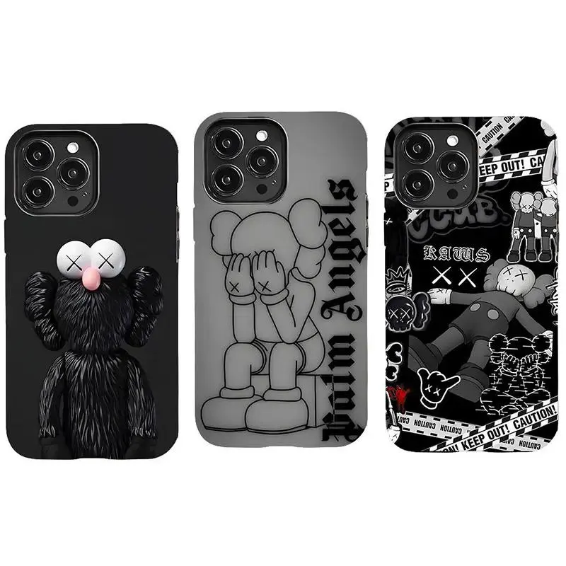 Sitting Kaws Phone Case, Angels Gifts, Suitable phone Cases For iPhone 17-12 Promax Pro Plus,It's a great gift for a good friend,gift for him for her Best Gift