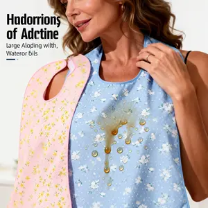 Adult Oversized Bib Apron Unisex Waterproof Reusable Care Towel, Suitable for Elderly and Disabled, Easy Care