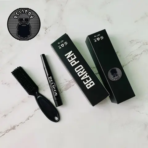 Beard Pencil Filler Long-lasting High Coverage water-proof,Vegan Kit Brush
