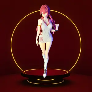 Scarlet Hair - Sunset Anime Baddie Anime Figure - Art Statue Bust for Adults,   Collector Ready