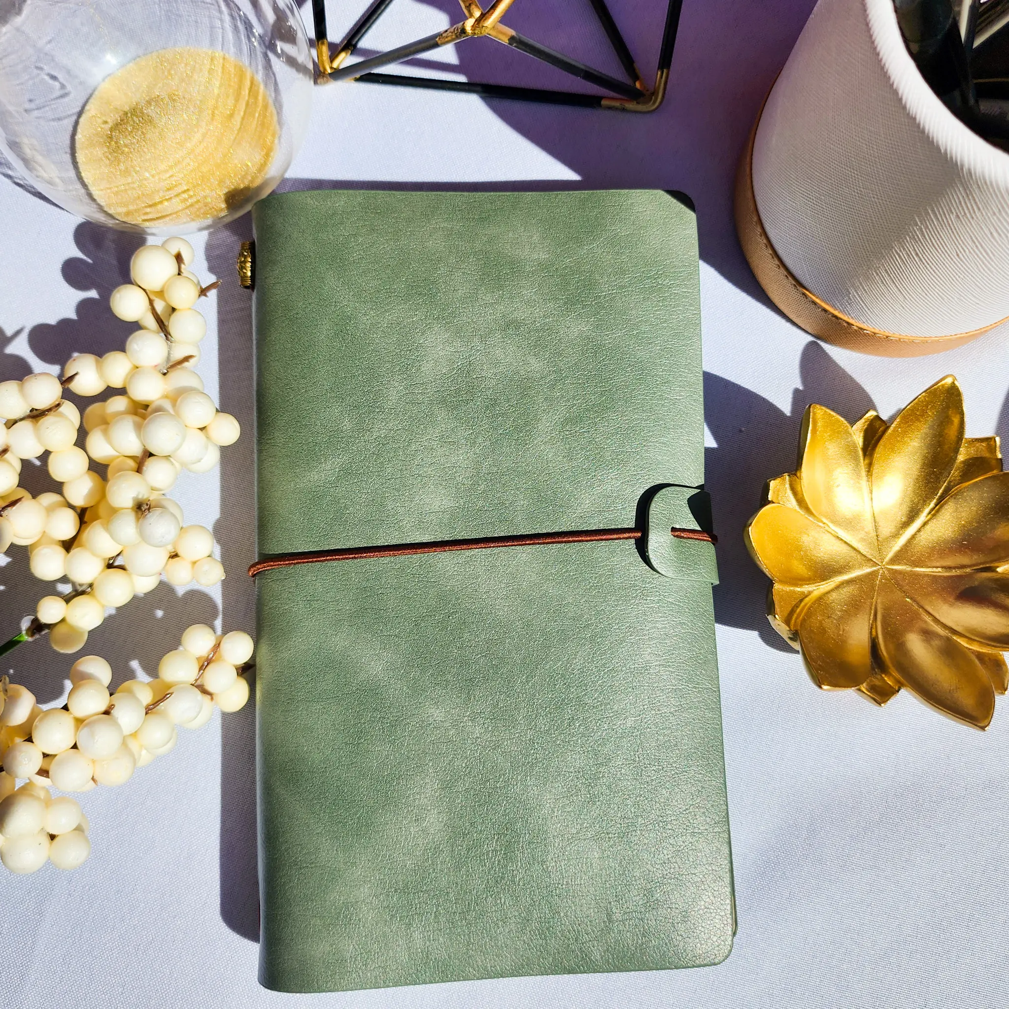 Jade Green Vegan Leather Travel Journal Jade Green Vegan Leather Travel Journal