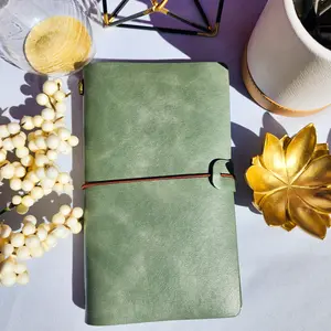 Jade Green Vegan Leather Travel Journal