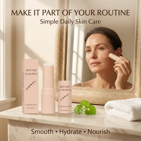 Silicone Hydrating Moisturizing Stick - 6g Travel Size, Alcohol-Free, All-Skin Gentle, Easy-Apply, Hyaluronic Acid & Centella Asiatica, Face+Body Use, Body Care, Prop 65 Safe, Daily Scar Smoothing