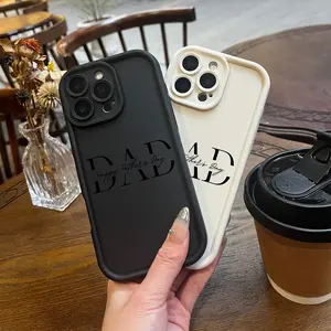 A high-quality phone case with Father's Day design pattern, TPU shockproof full protection case suitable for iPhone 17/16/15/14/13/12/11 PRO MAX PLUS AIR E XS and PROMAX MINI, an ideal gift for friends and family, T1313