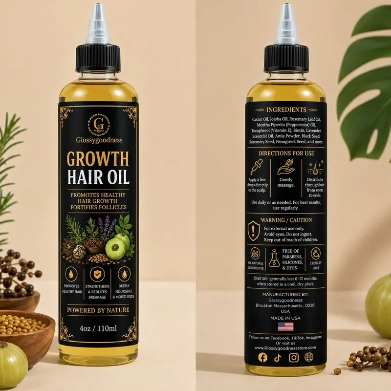 Glossy Nourishing Hair Growth Oil - 4 fl oz/118 ml