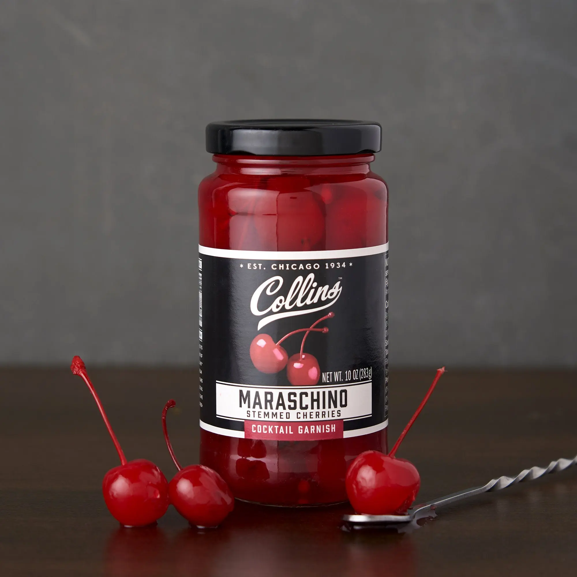 Stemmed Maraschino Cherries 10 oz - The Cocktail Garnish for Old Fashioned & Ice Cream Sundaes in Your Kitchen Bar, That Cherry Completes Everything