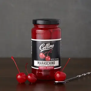 Stemmed Maraschino Cherries 10 oz - The Cocktail Garnish for Old Fashioned & Ice Cream Sundaes in Your Kitchen Bar, That Cherry Completes Everything