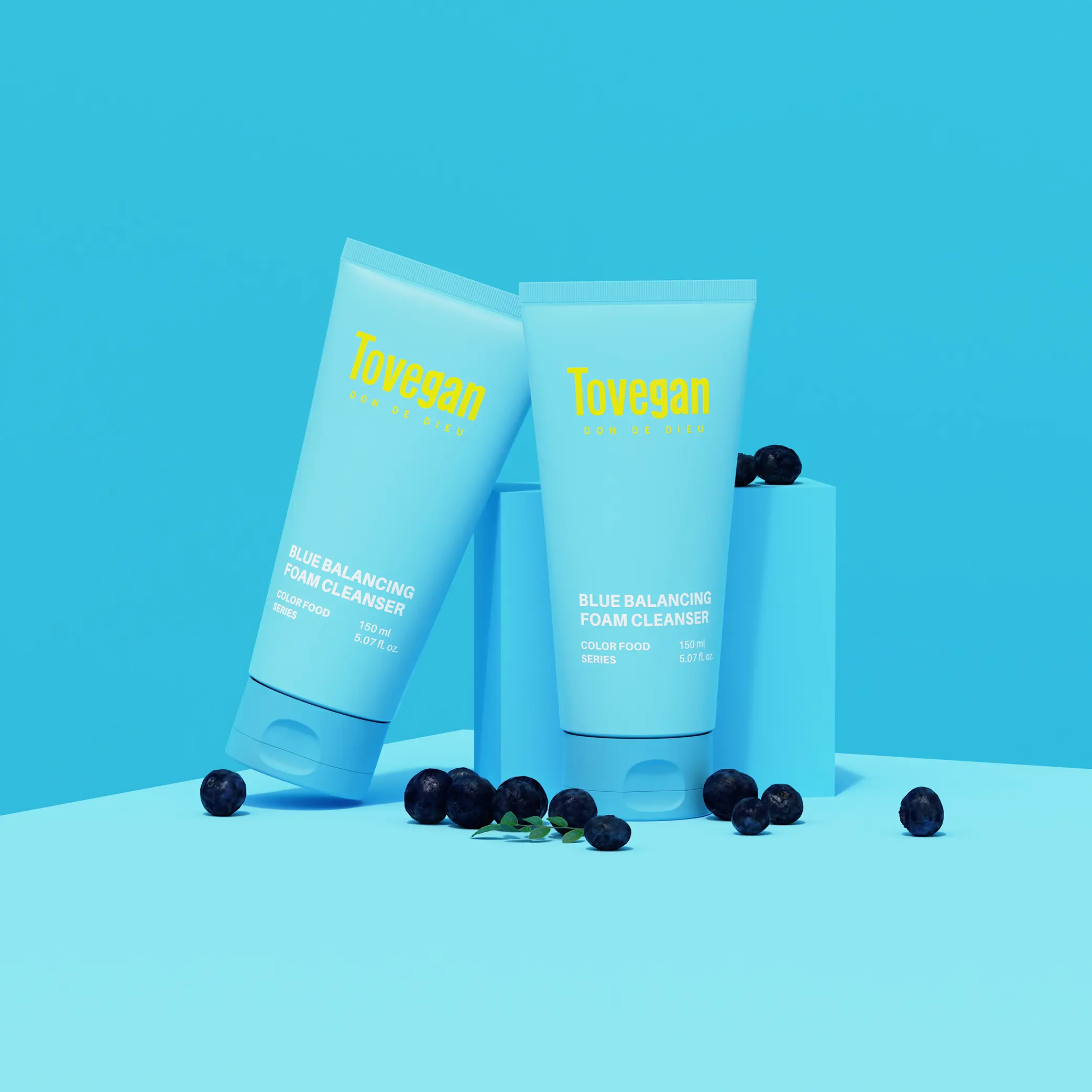 TOVEGAN COLOR FOOD SERIES  BLUE BALANCING FOAM CLEANSER