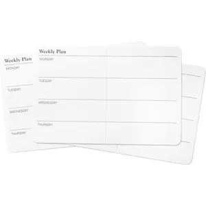 Weekly Planner Note Cards 3x5 inch | 40 Pocket Foldable Mini Calendar Index Cards |  350gsm Thick Paper