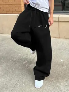 Men's Knit Jogger Pants with Vibrant Print Design, Elastic Waist for Easy Wear, Straight Leg Style, Sporty Comfy Breathable Fabric