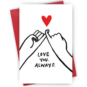 Enduring Love Greeting Card with Envelope, 1/3/50pcs Simple Yet Profound Promise of Eternal Love Card, Perfect for Valentine's Day, Anniversaries, Boyfriends, Girlfriends, Husbands, and Wives