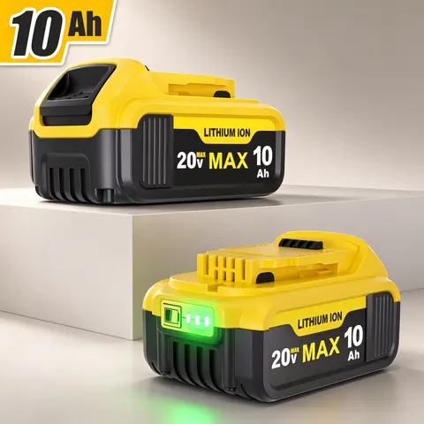 Upgraded 10.0Ah Replacement Battery Compatible for DeVValt 20V MAX Battery DCB200 DCB204 DCB206 DCB206-2 DCB201 DCB203 DCB181 DCB180 DCD/DCF/DCG 20 Volt XR Battery