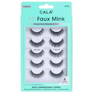 CALA 3D Faux Mink Lashes: Rouge (5 Pack)