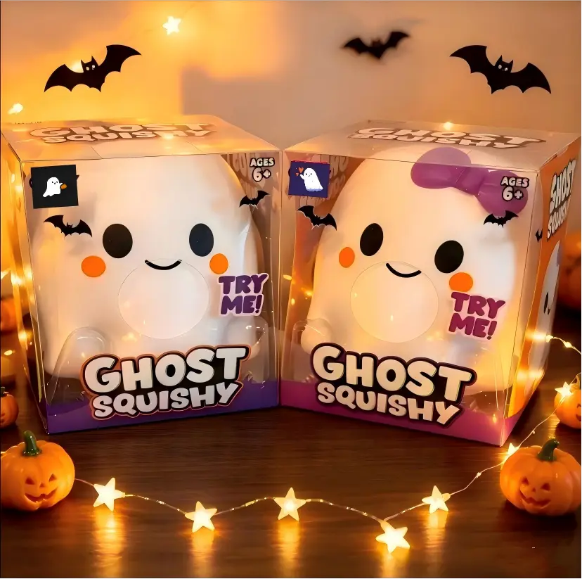 Halloween Ghost Squishy, Cute Halloween Decoration Ornament, Squeeze Stress Relief, Perfect for Halloween Decor, Birthday Gift, Halloween Gift