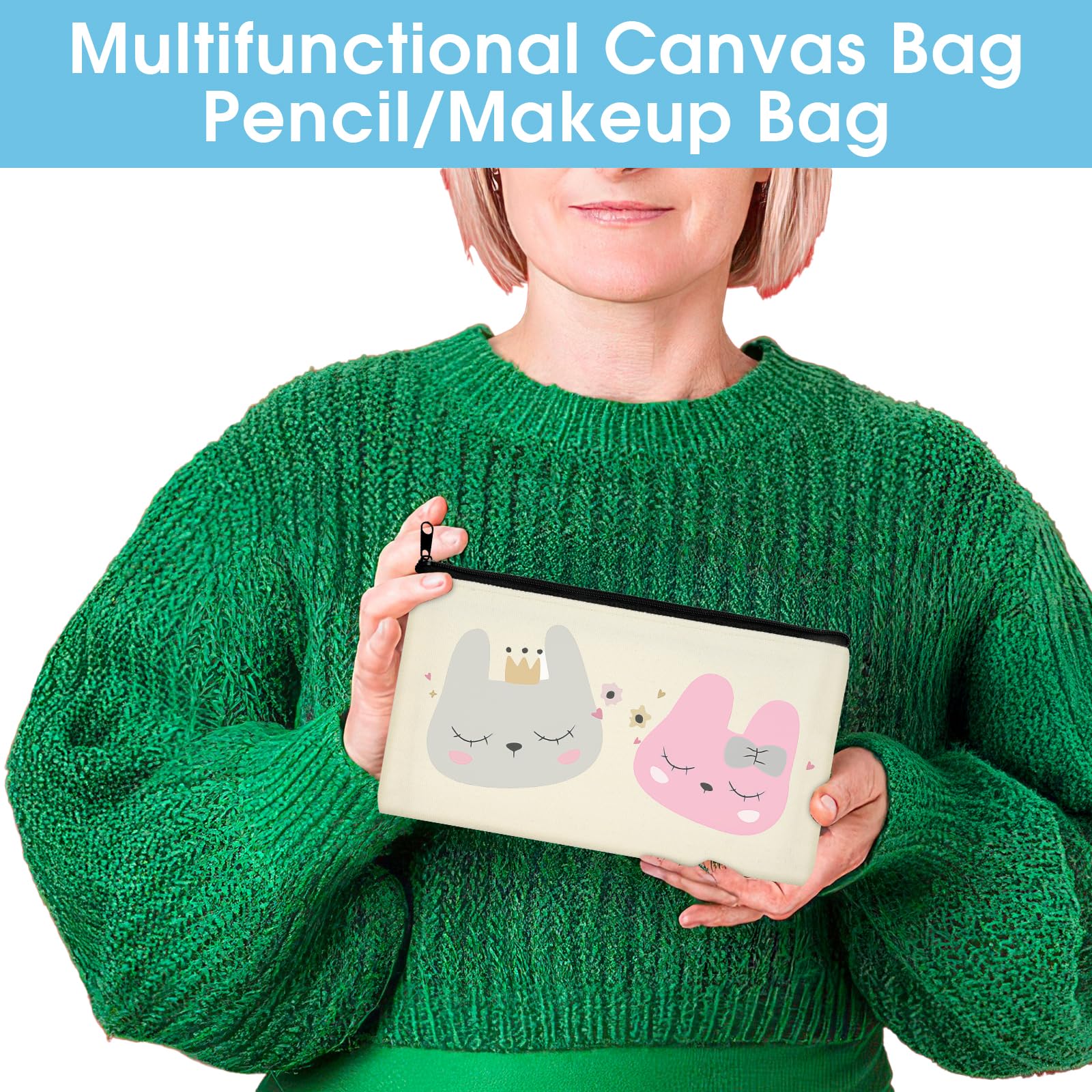 Canvas Pencil Pouch, 12 Pack Blank Canvas Zipper Pouch Makeup Bag Bulk, Canva Pouch Cosmetic Bags with Zipper Sublimation Pencil Case Blanks for DIY Craft, Travel, Organized Canvas Pencil Pouch, 12 Pack Blank Canvas Zipper Pouch Makeup Bag Bulk, Canva Pouch Cosmetic Bags with Zipper Sublimation Pencil Case Blanks for DIY Craft, Travel, Organized