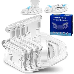 Bed Sheet Corner Holders 4Pack – Lock Sheet Grippers, for All Mattress Sizes,-Safe & Damage-Free