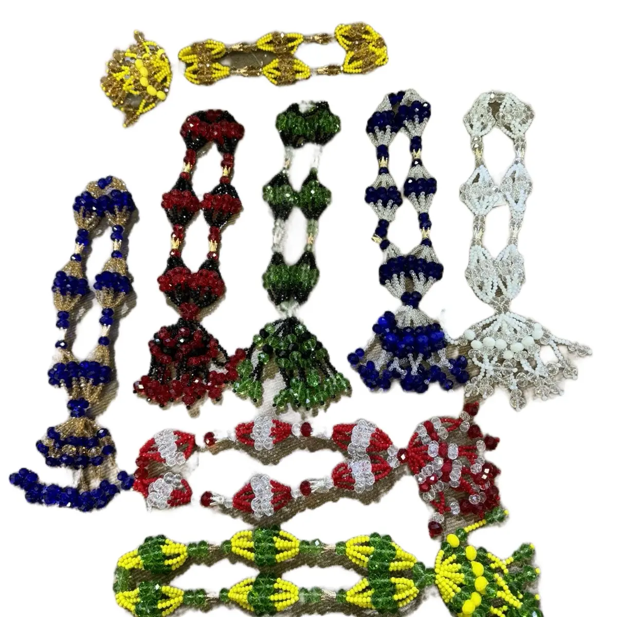 Collar eleke de santo religion Yoruba IFA artificial Crystal necklace decoration for car sopera