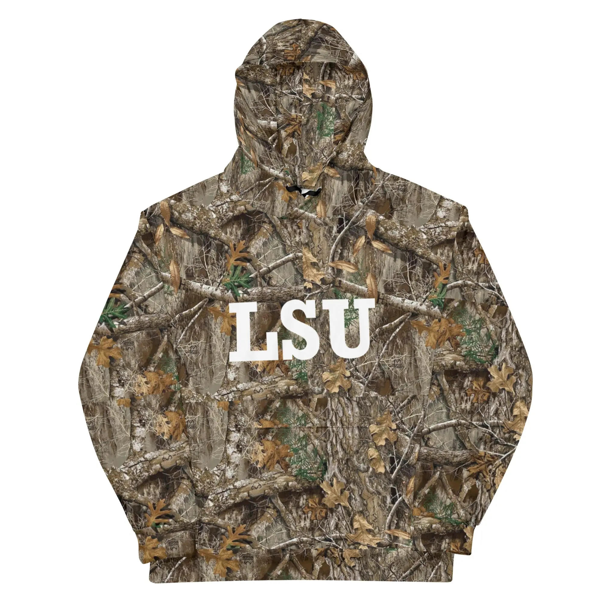 LSU Camo Hoodie - Soft Fleece Pullover with Camouflage Pattern, Hooded Design, Ideal for Men's Wear