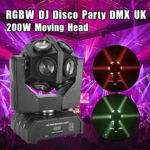 Areyourshop 200W Moving Head 12 LED Rotating Beam Stage Light RGBW DJ Disco Party DMX US