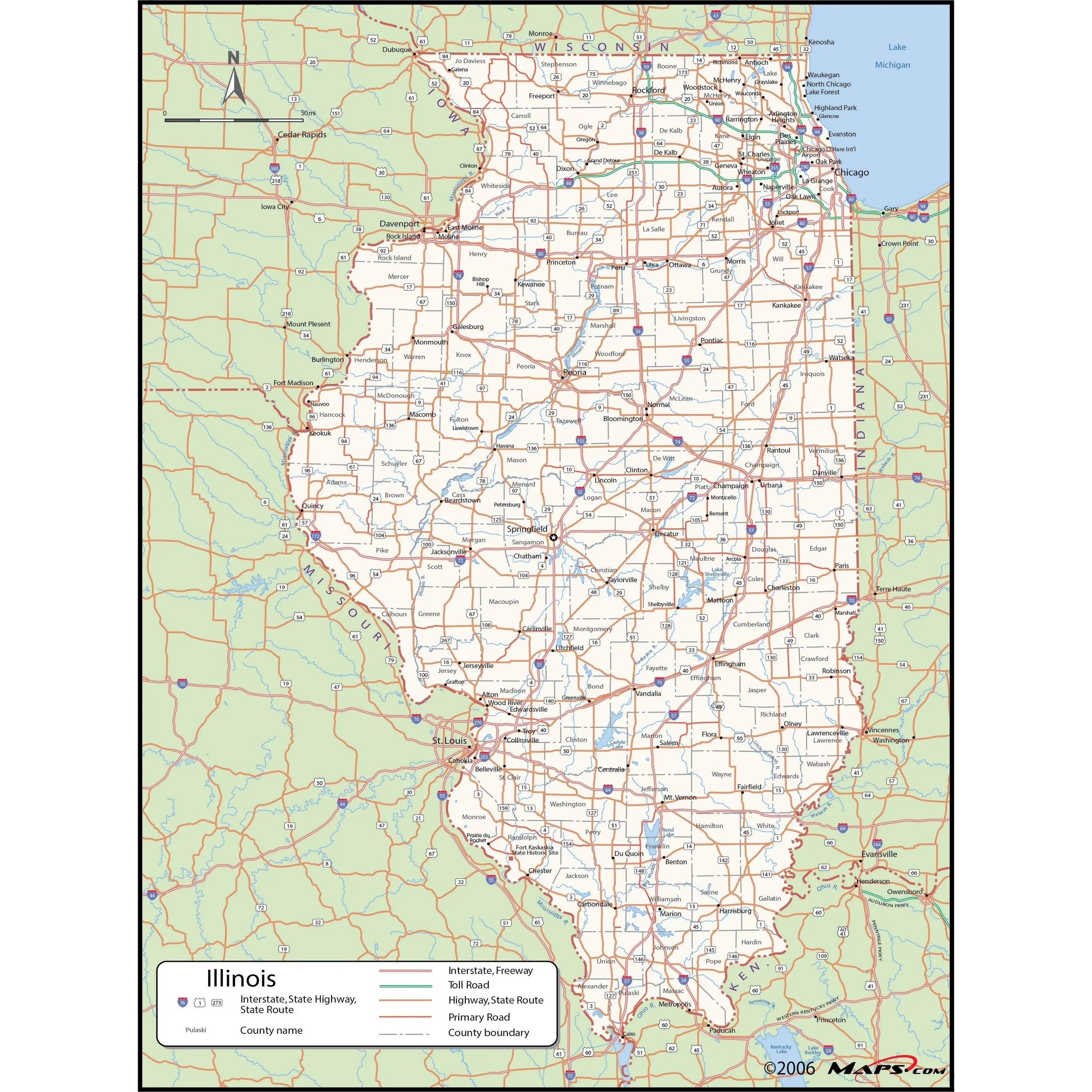 Illinois County Map