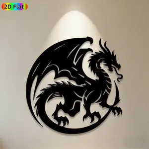 1pc Dragon Metal Wall Art,Dynamic Dragon Statue Mural, Ideal Gift for New Year, Halloween, Mythology Decor Enthusiasts, Weather-Resistant Metal Wall Decor Wall Sculptures, Perfect for Living Room Wall & Garden Fence, Unique Mythic Home Decor