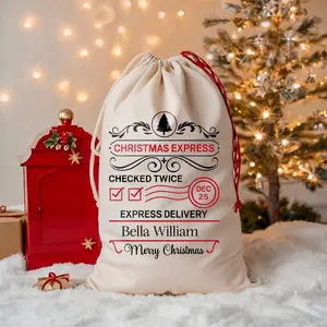 Personalized Christmas Express Sack: Custom Santa Delivery Bag